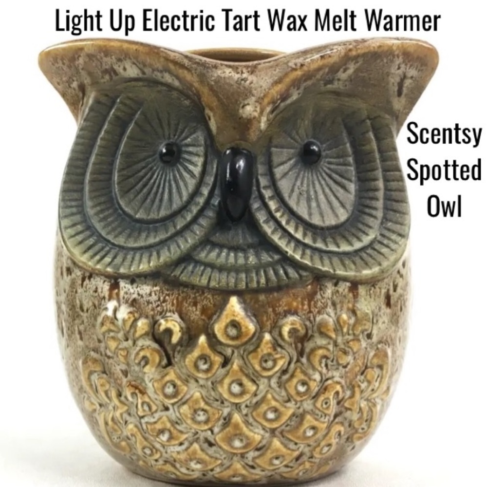 Spotted Owl Lamp Scentsy Electric Tart Warmer Wax Melt Night Light Up Home Décor